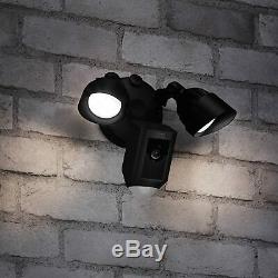 Ring Floodlight Camera Motion-Activated Two-Way Talk and Siren Alarm Black