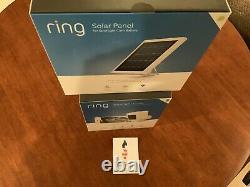 Ring Security Surveillance Camera Spotlight Cam Solar Wireless Battery HD White