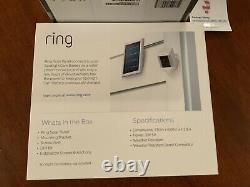 Ring Security Surveillance Camera Spotlight Cam Solar Wireless Battery HD White