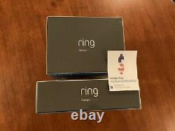 Ring Security Surveillance Camera Spotlight Cam Solar Wireless Battery HD White