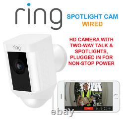 Ring Spotlight Cam Wired HD Camera with Two-Way Talk & Spotlights Security Cam W