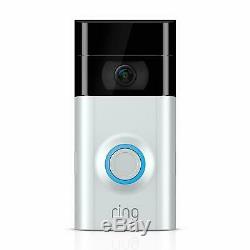 Ring Video Doorbell 2 1080HD Video Night Vision Works with Alexa Satin Nickel