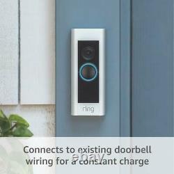 Ring Video Doorbell Pro 1080P Wi-Fi Hard Wired HD Camera with Night Vision/Alexa