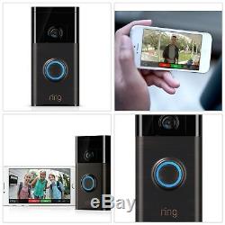 Ring Video Doorbell Wireless Wifi Built-in Speaker 2-Way Talk Water Proof NEW V1