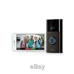 Ring Video Doorbell Wireless Wifi Built-in Speaker 2-Way Talk Water Proof NEW V1