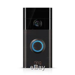 Ring Wireless Video Doorbell Motion Sensor Loud Alarm iOS Android App 2 Way Talk