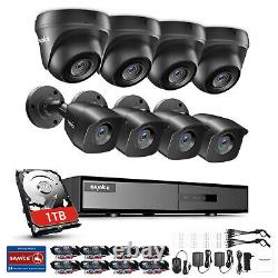 SANNCE 1080P HDMI 8CH 5IN1 DVR 3000TVL IR Outdoor CCTV Security Camera System 1T