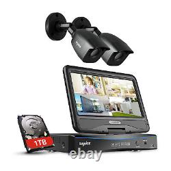 SANNCE 1080P HDMI DVR 3000TVL CCTV Security Camera System with 10.1LCD Monitor