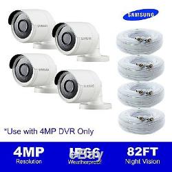Set of 4, Wisenet SDC-89440BFN 4MP Camera (4MP Unit Only) SDH-C85100BFN, cables