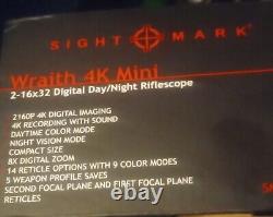 SightMark Wraith 4K Mini 2-16x32 Digital Night Vision Riflescope Black