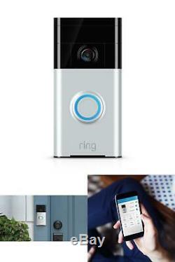 Smart Door Bell Camera 720P WiFi Video Wireless Wired 2-Way Audio Night Vision
