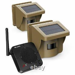 Solar Driveway Alarm Wireless Motion PIR Sensor Home Security Alert System IP66