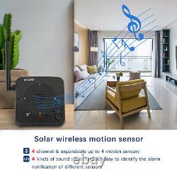 Solar Driveway Alarm Wireless Motion PIR Sensor Home Security Alert System IP66