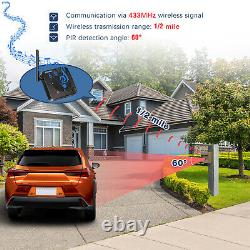 Solar Driveway Alarm Wireless Motion PIR Sensor Home Security Alert System IP66