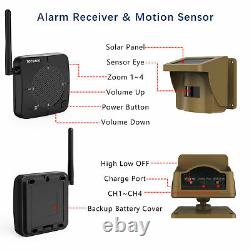 Solar Driveway Alarm Wireless Motion PIR Sensor Home Security Alert System IP66