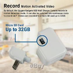 SpygearGadgets 1080P HD USB AC Wall Charger Hidden Spy Camera / Nanny Cam 32GB