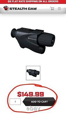 Stealth Cam STC-XNVM Digital Night Vision 9x Zoom Monocular Black