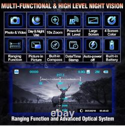 Super Night Vision Binoculars with Ranging Function Built-in 7000mAh Battery