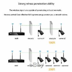 TMEZON 1080P Wireless WiFi Outdoor Camera 8CH HD NVR 1TB Audio Security System
