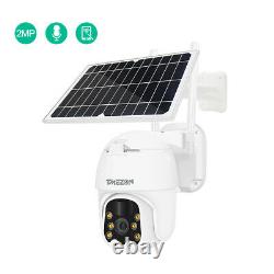 TMEZON WiFi IP PTZ Camera 1080P Solar Power Security Outdoor Wireless CCTV Dome