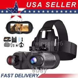 USA Night Vision Goggles Binoculars HD Digital Head Mounted Hunting Rechargeable