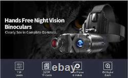 USA Night Vision Goggles Binoculars HD Digital Head Mounted Hunting Rechargeable