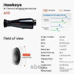 US Thermal Imaging Monocular for Hunting 15mm Focal Lens Ai 384x288 Night Vision