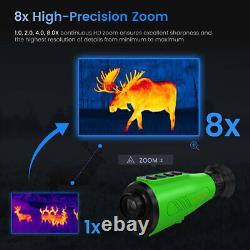 US Thermal Monocular Night Vision Monocular Ai 384x288 50Hz 8x Zoom For Hunting
