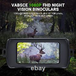 VABSCE Digital Night Vision Binoculars for Complete Darkness, 1080P FHD Video In