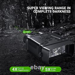 VABSCE Digital Night Vision Binoculars for Complete Darkness, 1080P FHD Video In