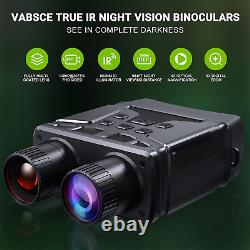 VABSCE Digital Night Vision Binoculars for Complete Darkness, 1080P FHD Video In