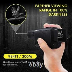 VELLEE Digital Night Vision Monocular for 100% Darkness 1080p Full HD Photo &