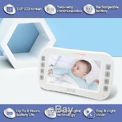 Video Baby Monitor + 2 Cameras 5 LCD Screen, Night Vision Axvue E632 (NEW)