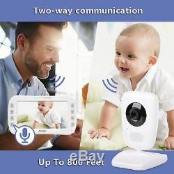 Video Baby Monitor + 2 Cameras 5 LCD Screen, Night Vision Axvue E632 (NEW)