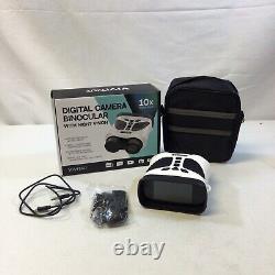 Vivitar VIVCVIR12 Digital Camera Binocular 10x Zoom withNight Vision White