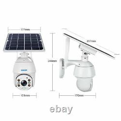 WIFI 1080P Solar Power PTZ IP Camera Wireless Outdoor Security CCTV Night Vision