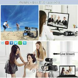 WIFI Camcorder Video Digital Camera 4K Webcam Night Vision 56MP 16X Digital Zoom