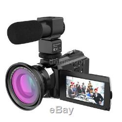 WiFi 4K Ultra HD 48MP Night Sight Digital Video Camcorder Camera DV + Microphone