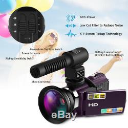 WiFi Video Digital Camera HDMI HD 1080P Night Vision DV Camcorder + Microphone