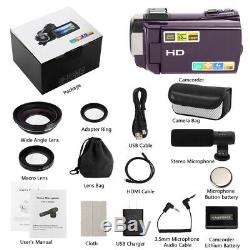 WiFi Video Digital Camera HDMI HD 1080P Night Vision DV Camcorder + Microphone