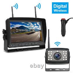 Wireless Backup Camera Digital With 7 Monitor System Kit Rear View 50m