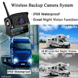 Wireless Backup Camera Digital With 7 Monitor System Kit Rear View 50m