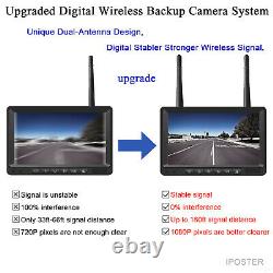 Wireless Backup Camera Digital With 7 Monitor System Kit Rear View 50m