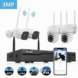 Wireless Security WiFi Camera System 3MP 8CH Outdoor NVR CCTV IR Cam NightVision