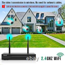 Wireless Security WiFi Camera System 3MP 8CH Outdoor NVR CCTV IR Cam NightVision