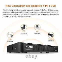 ZOSI H. 265+ 1080P DVR 8CH Video Recorder CCTV Security surveillance System 1TB