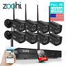 Zoohi Outdoor Security Camera System Wireless Wifi 1080p Cctv 1080p 1/2tb 4/8ch
