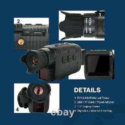 3-12x Vision Nocturne Monoculaire Avec 1,5 Tft LCD 7 Grades Ir Caméra Enregistreur Vidéo