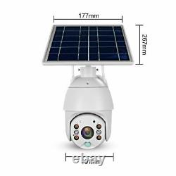 4g/wifi 1080p Hd Solar Power Ptz Ip Caméra De Sécurité Cctv Waterproof Outdoor Cam