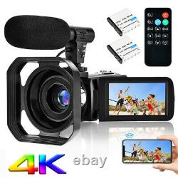 4k Wifi Caméscope Vidéo Vlogging Caméra Digital Zoom Caméscope Ir Night Vision